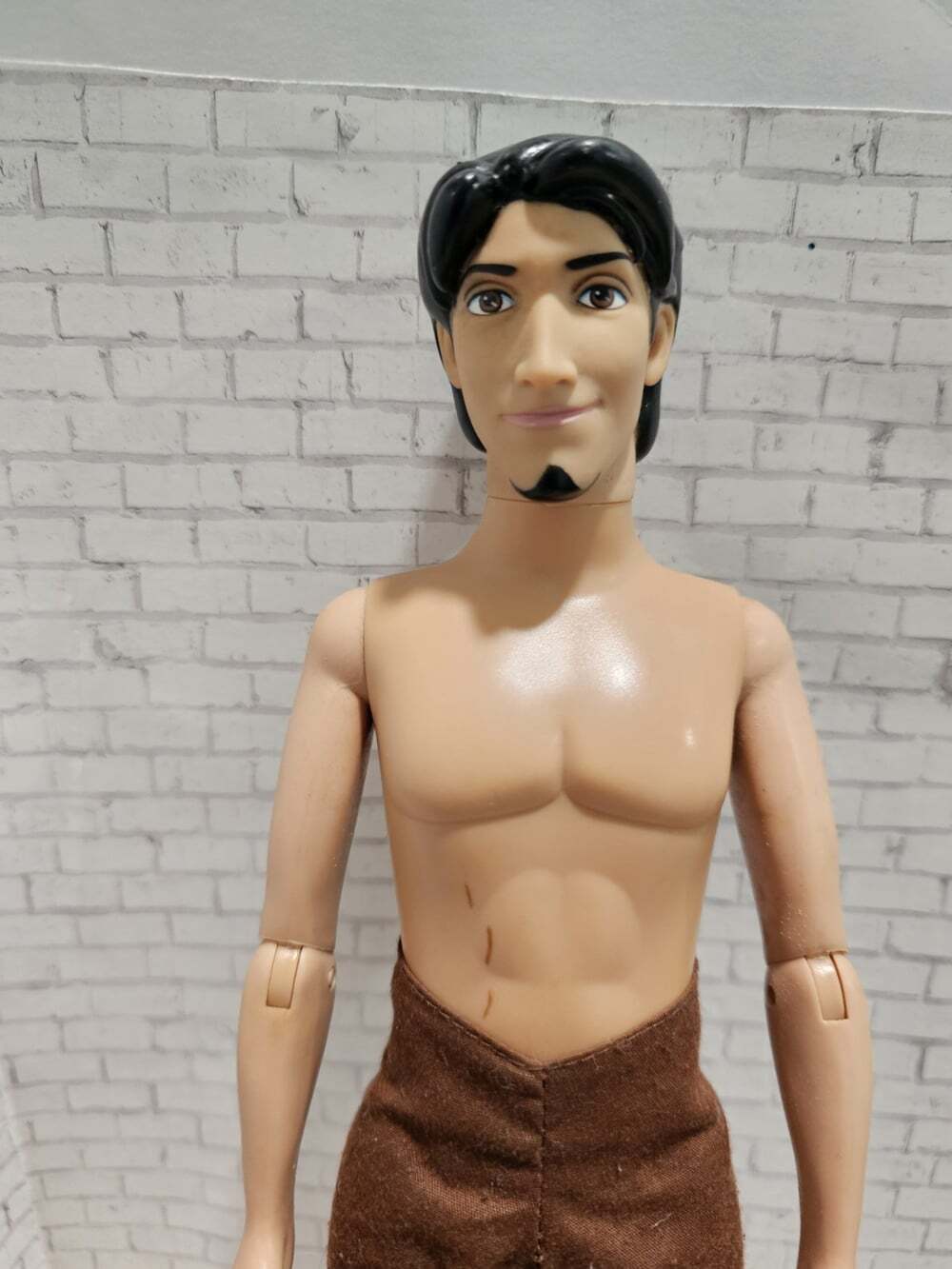 Disney Store Tangled Flynn Rider Eugene Fitzherbert 12" Doll Brown Pants